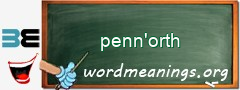 WordMeaning blackboard for penn'orth